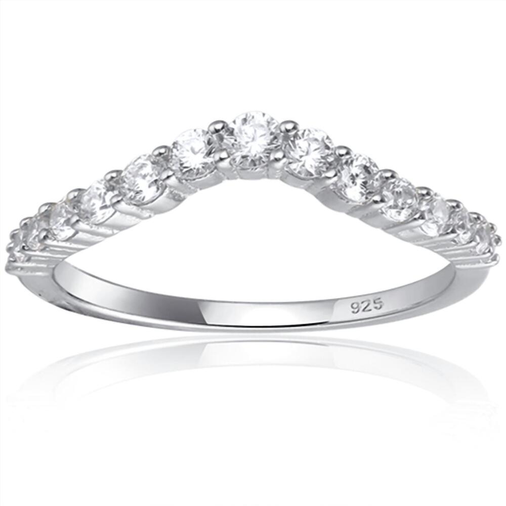 NEW STARLETTE women's gloria stackable ring in silver